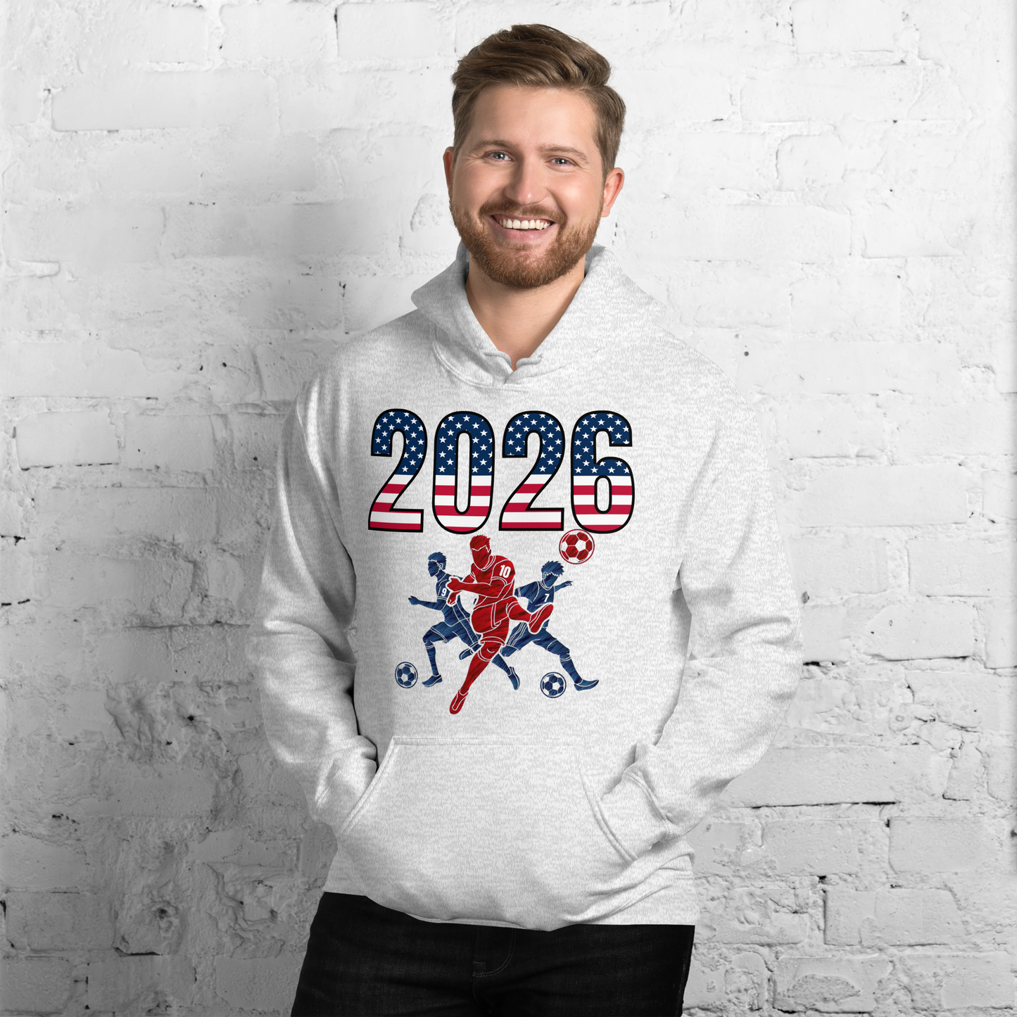 USA World Cup 2026 Fitted Hoodie | Sprints_Trio