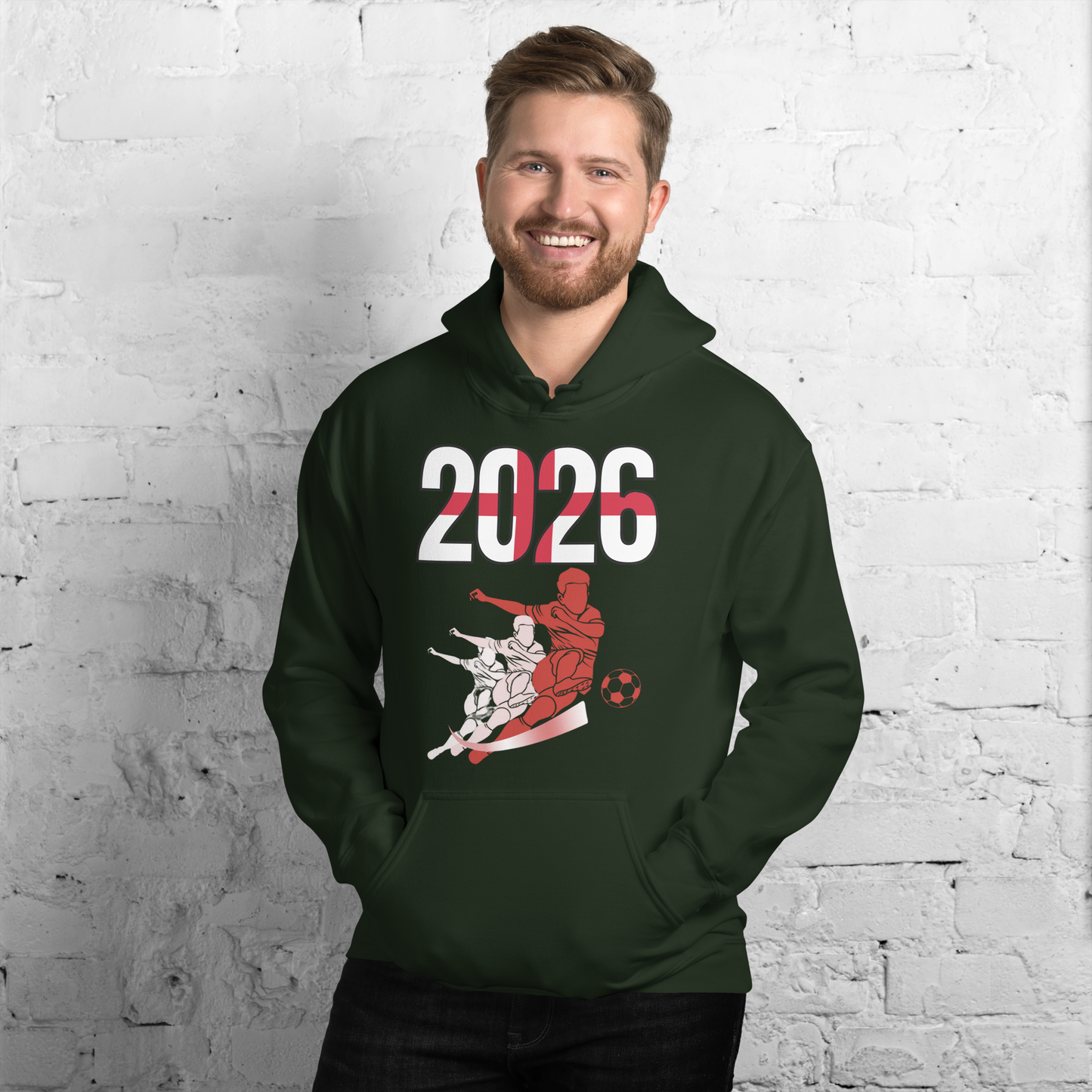 England World Cup 2026 Fitted Hoodie | Rising_Jist