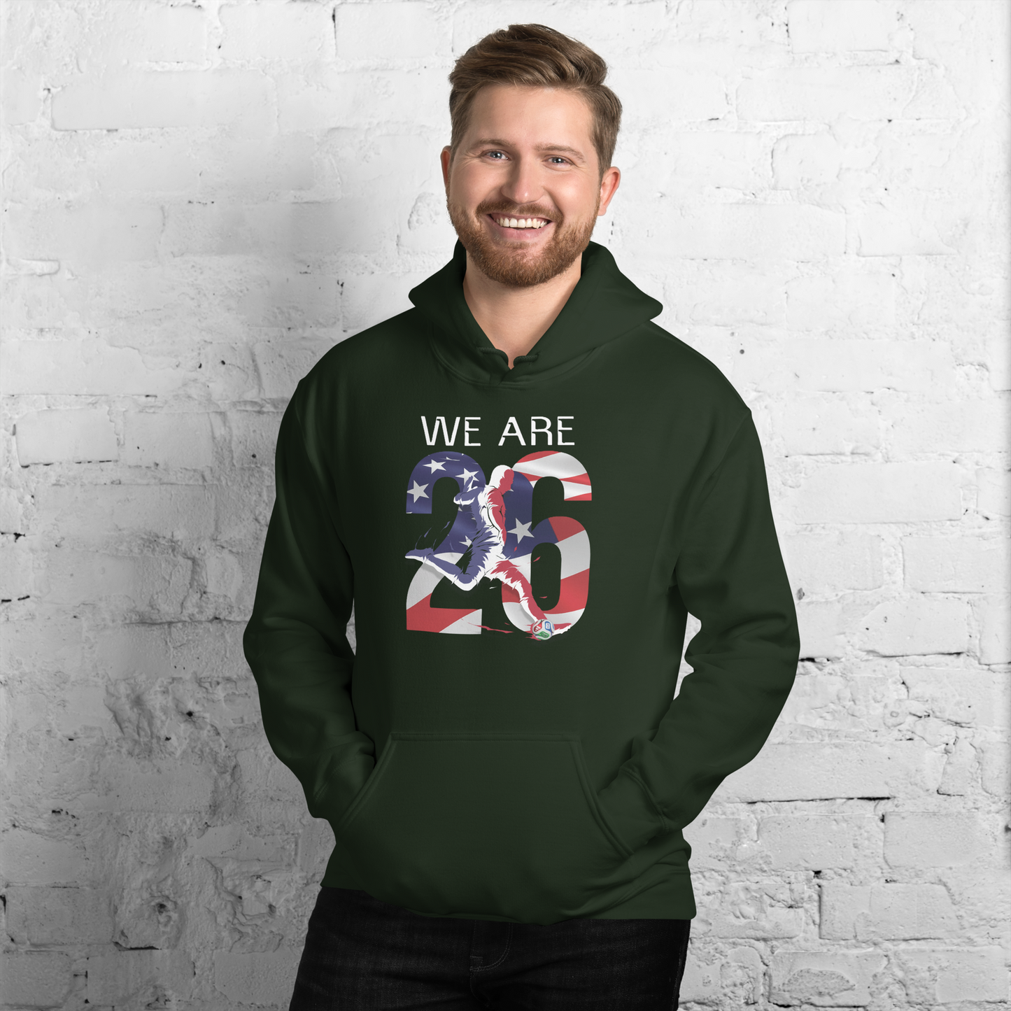 USA World Cup 2026 Fitted Hoodie | We_Are_26