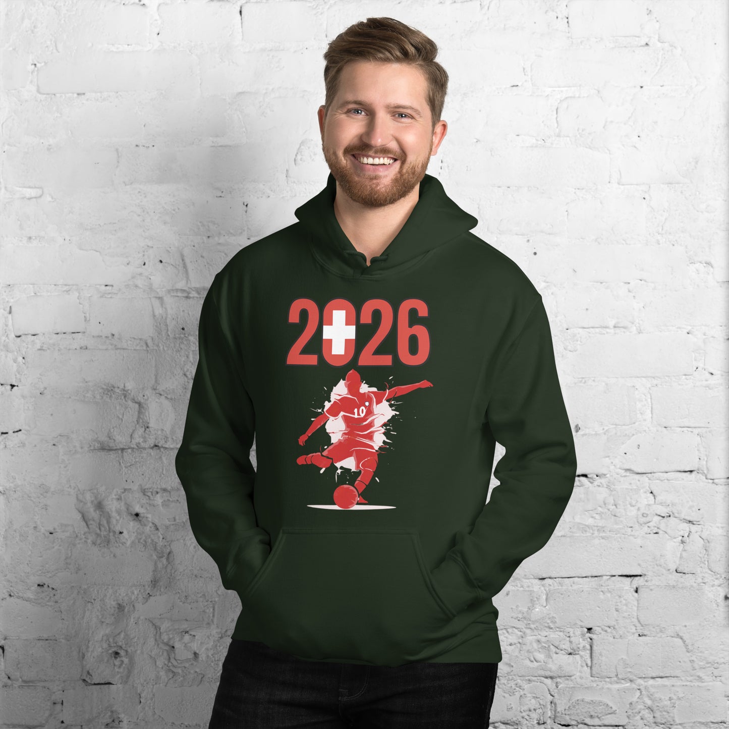 Switzerland World Cup 2026 Fitted Hoodie | Let's Play