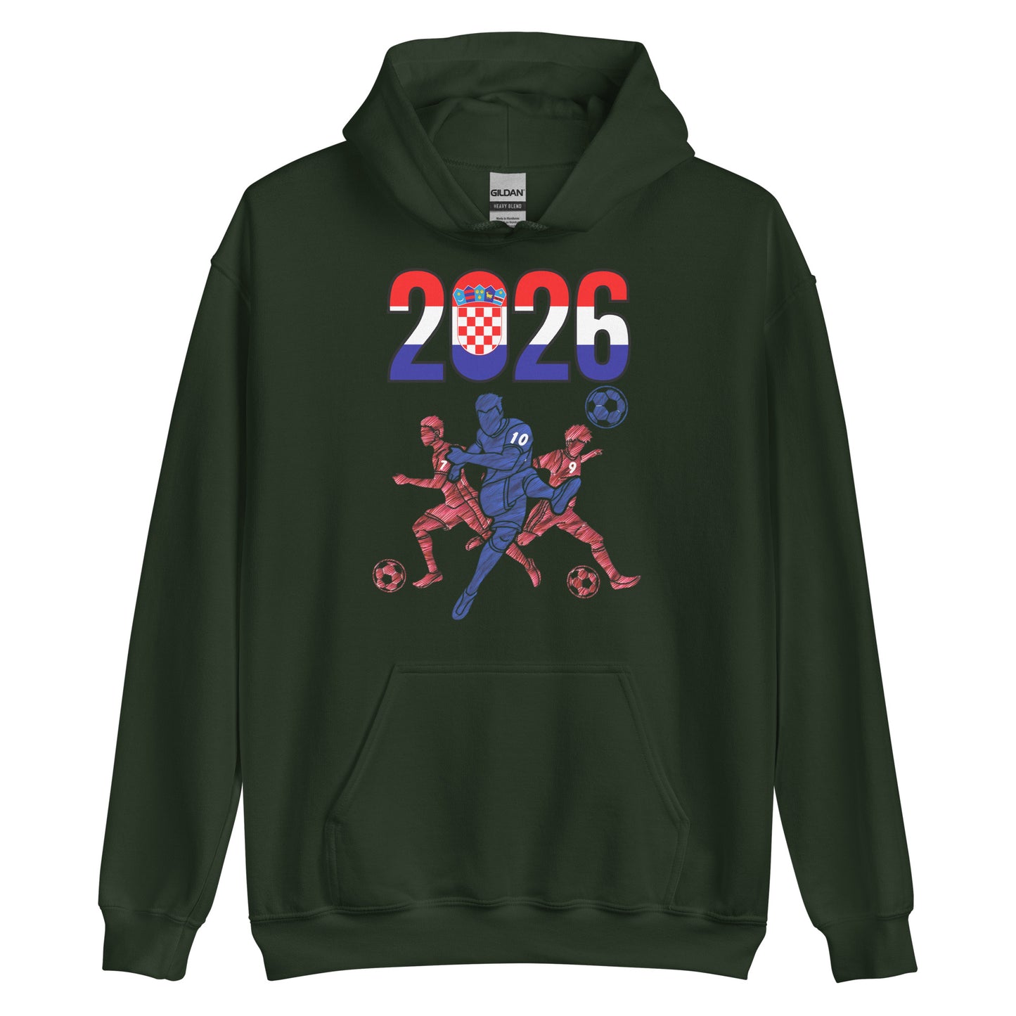 Croatia World Cup 2026 Fitted Hoodie | Sprints_Trio