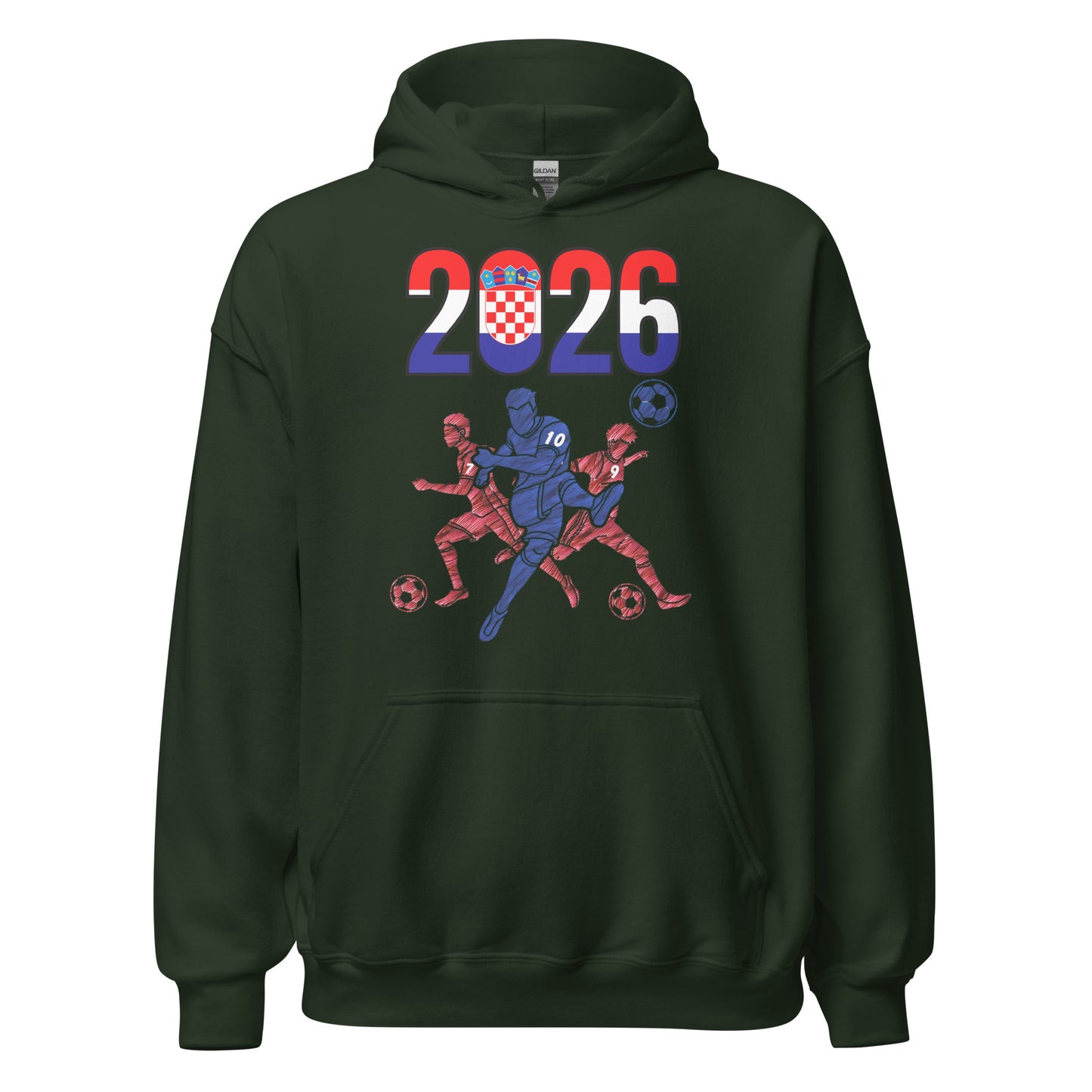 Croatia World Cup 2026 Fitted Hoodie | Sprints_Trio