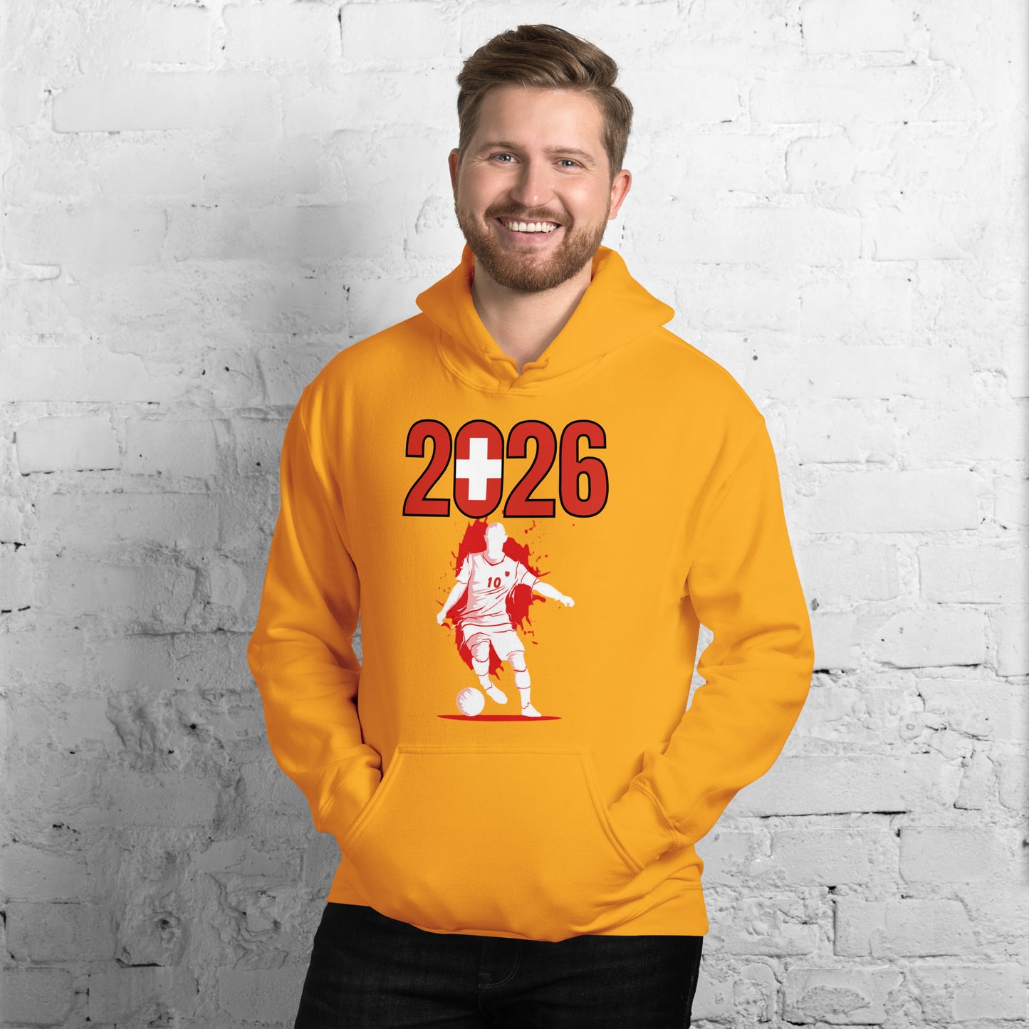 Switzerland World Cup 2026 Fitted Hoodie | Slick_Move_WH
