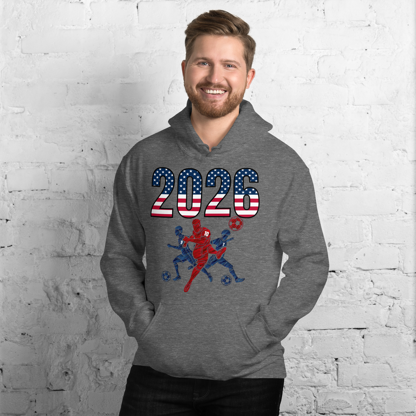 USA World Cup 2026 Fitted Hoodie | Sprints_Trio