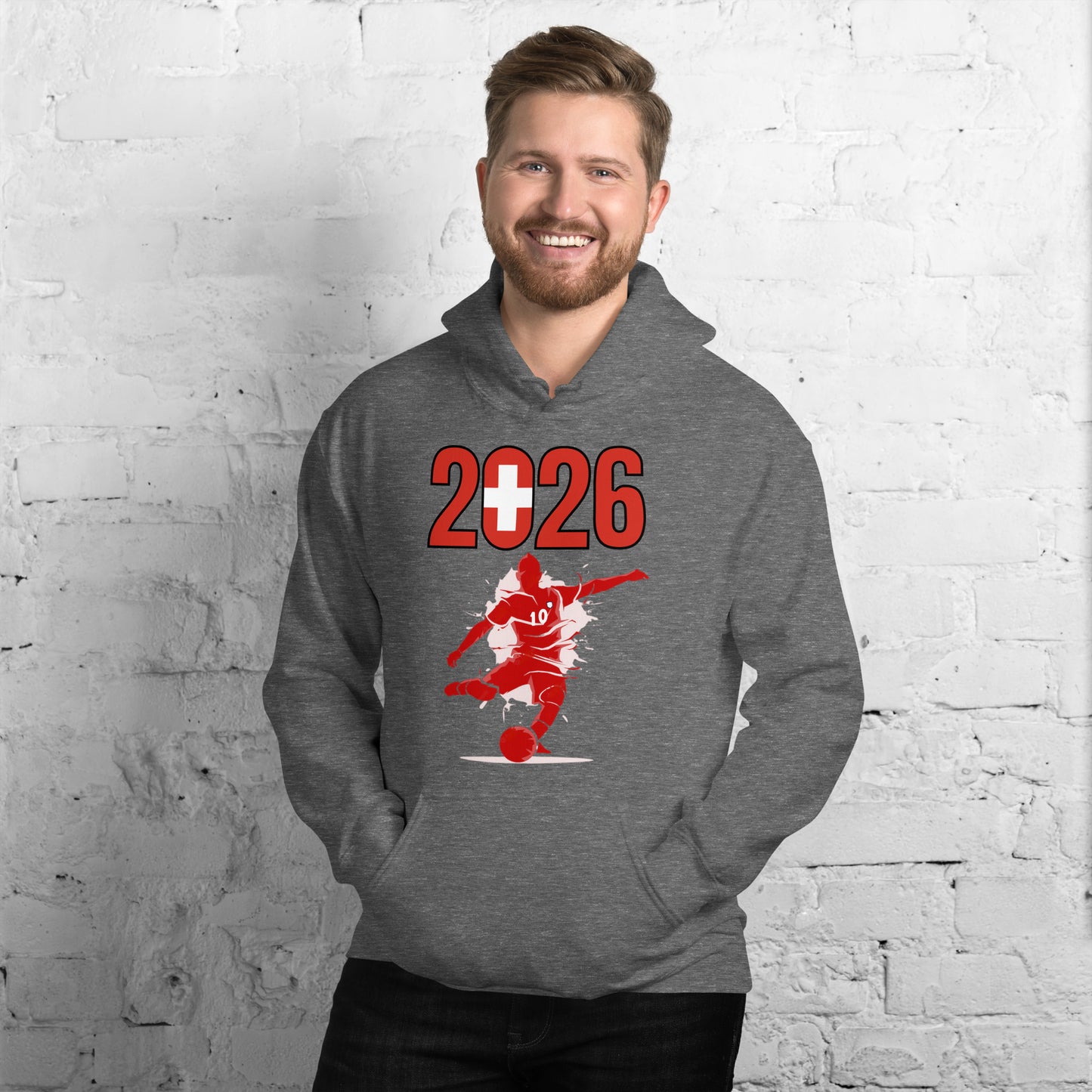 Switzerland World Cup 2026 Fitted Hoodie | Let's Play