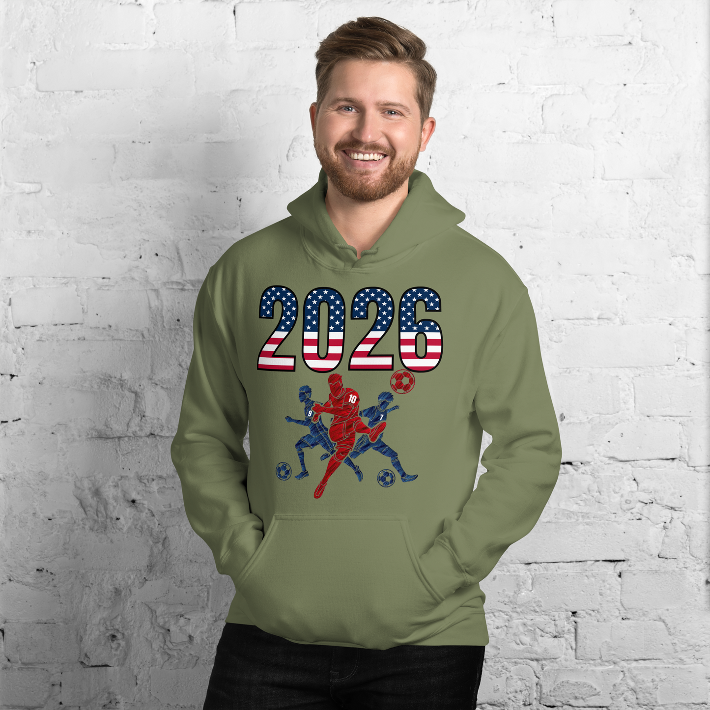 USA World Cup 2026 Fitted Hoodie | Sprints_Trio