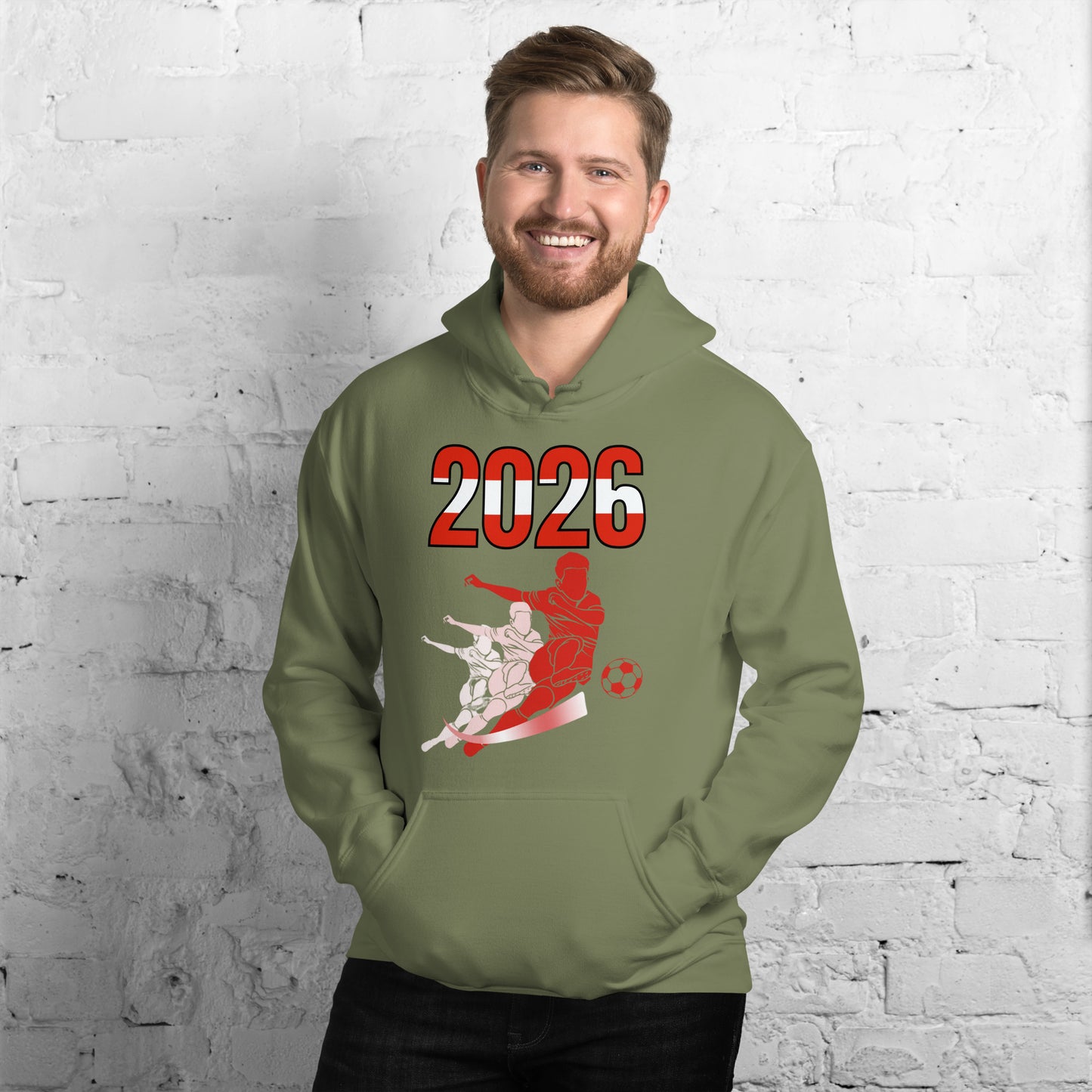 Austria World Cup 2026 Fitted Hoodie | Rising_Jist