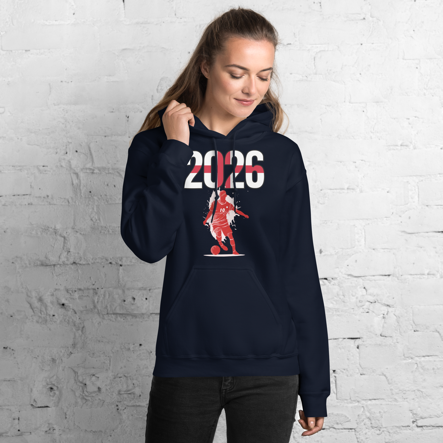 England World Cup 2026 Fitted Hoodie | Slick_Move_RD