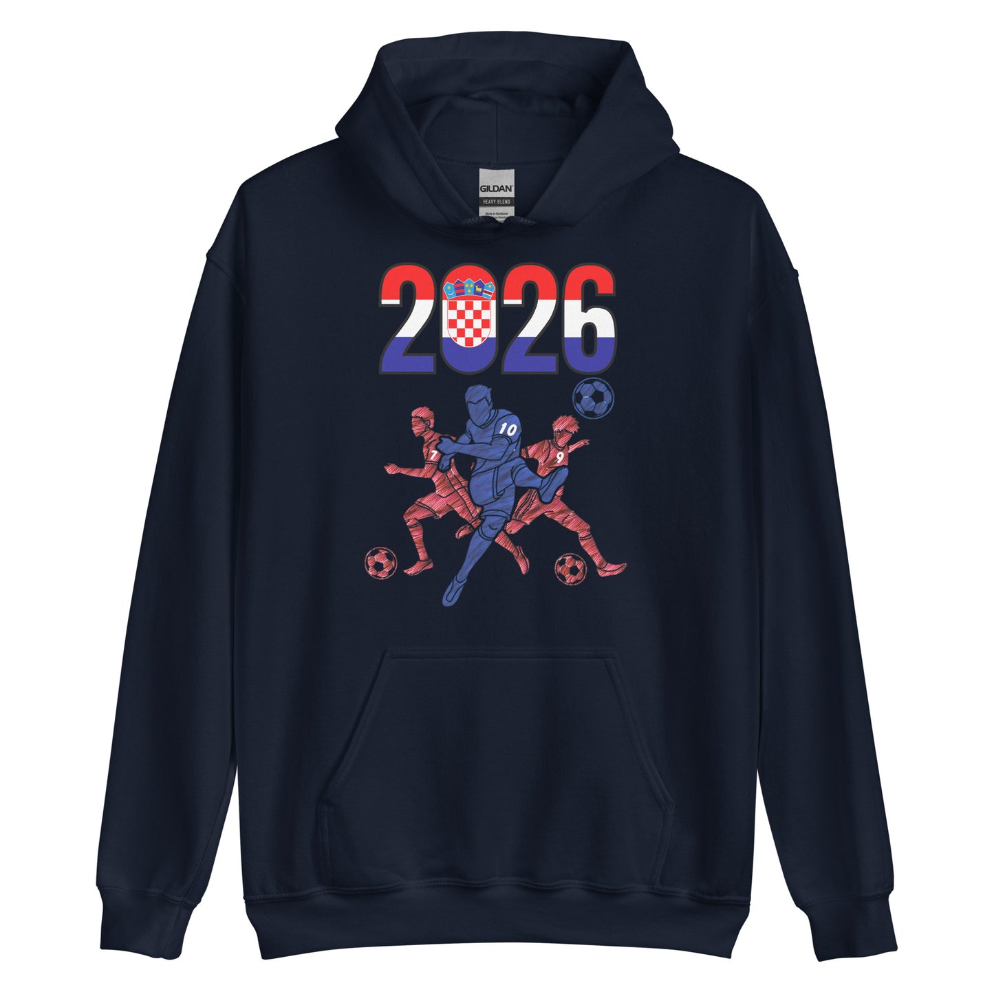 Croatia World Cup 2026 Fitted Hoodie | Sprints_Trio